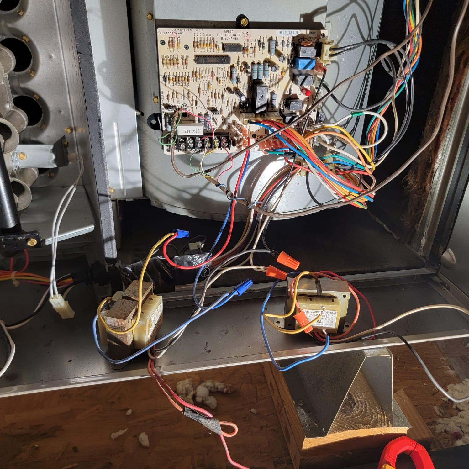 HVAC control wiring and electrical work for a Northline Aldine home